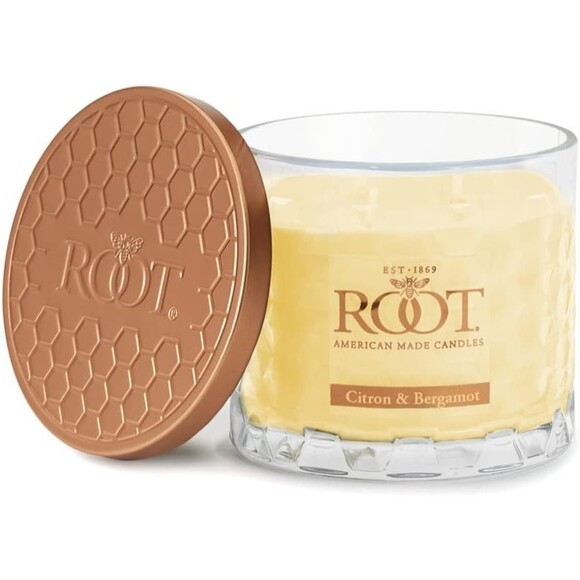 Root 3 Wick Honeycomb Candle, Citron & Bergamot (6313460) Handcrafted Candle - Picture 1 of 6